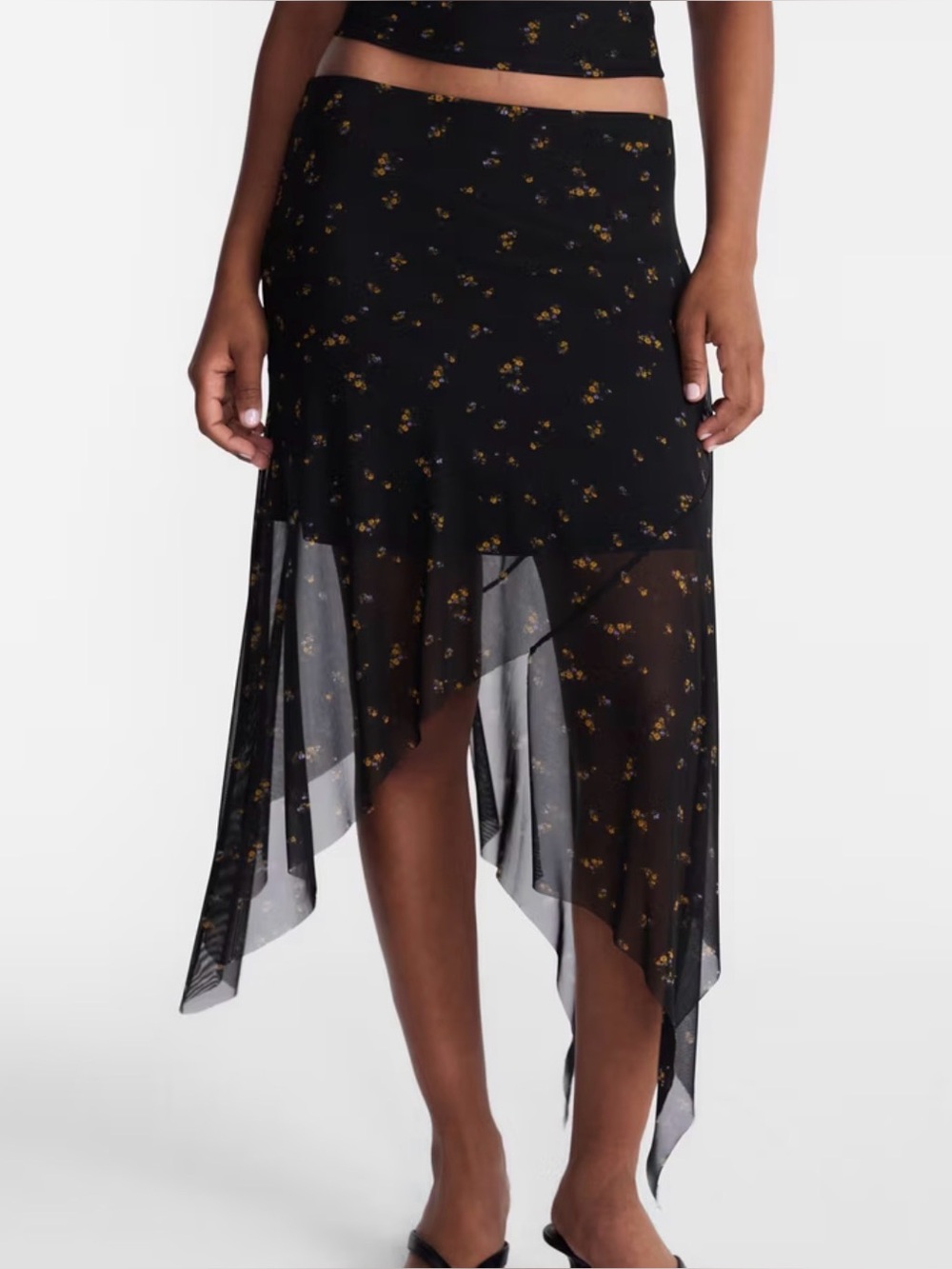 Floral Black No Boundaries Skirt